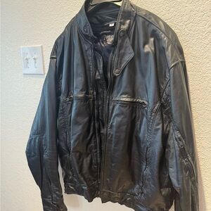 Men's  Black Leather Jacket